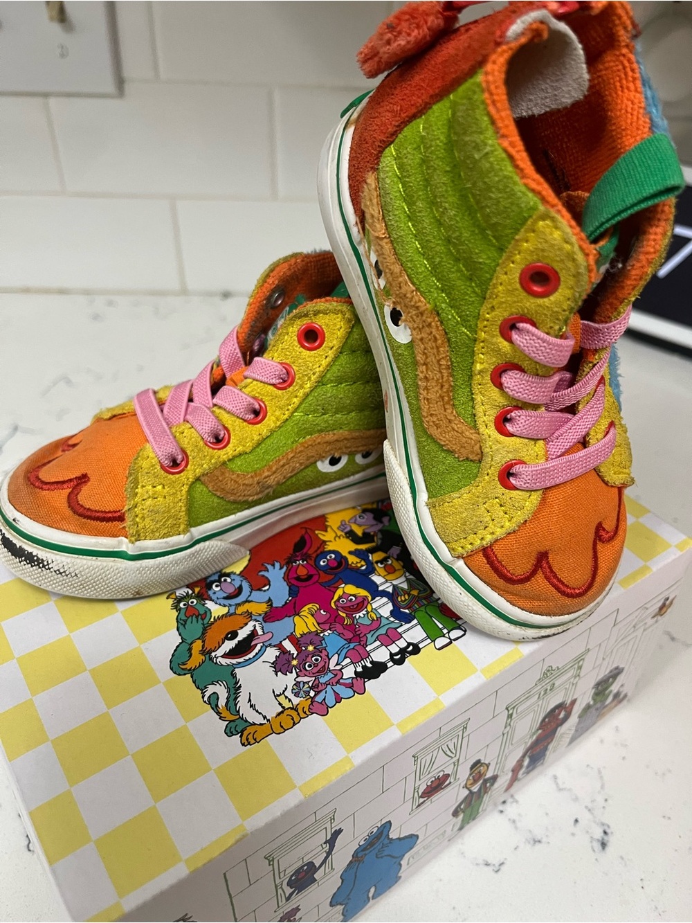 Sesame Street x Vans Sk8-Hi Zip Kids High-Top Sneakers